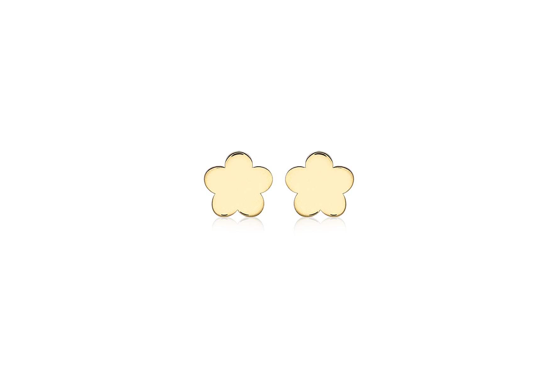 9ct Yellow Gold Flower Stud