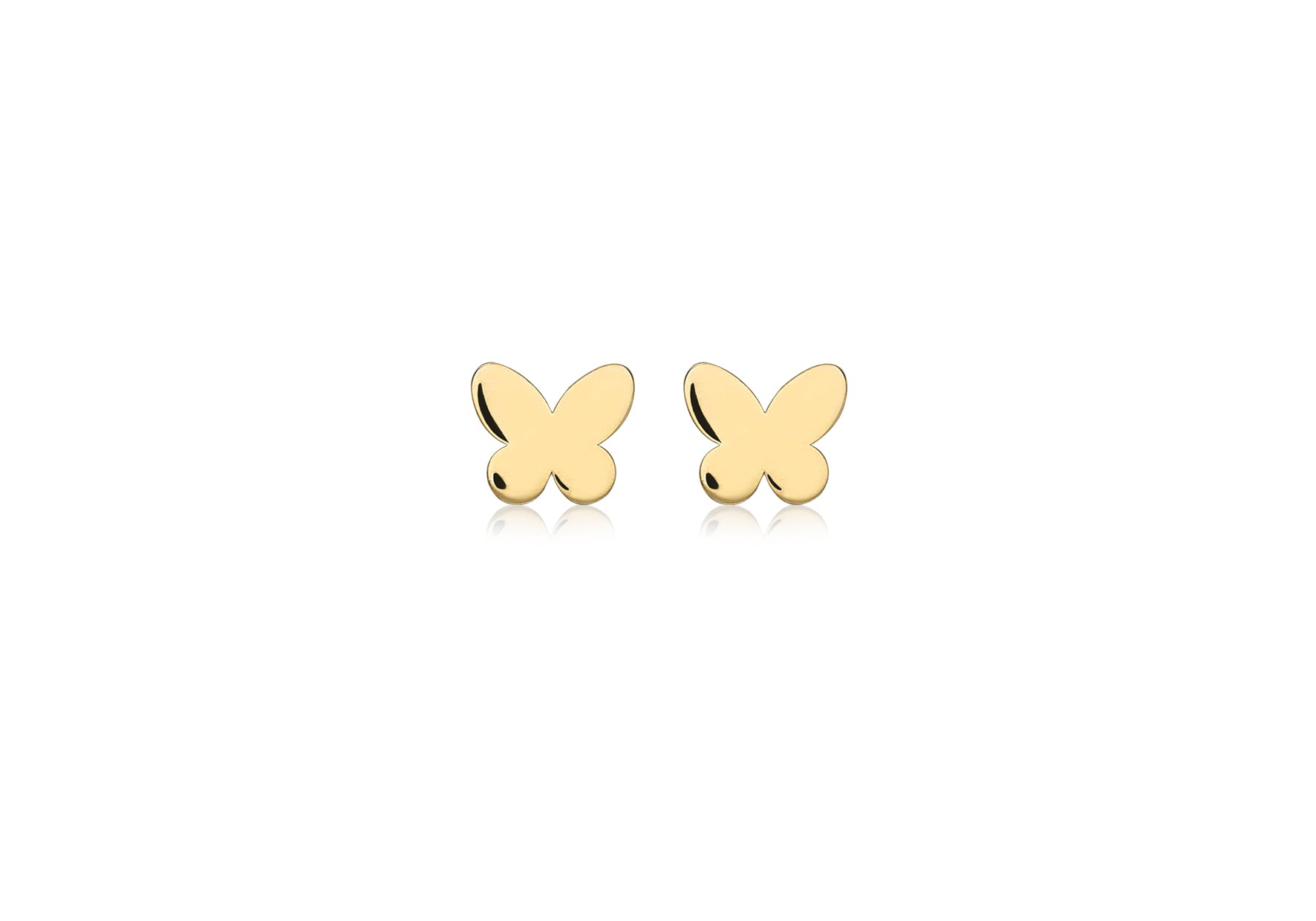 9ct Yellow Gold Butterfly Stud Earring