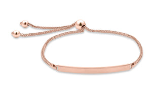 9ct Rose Gold Bar Tassle Bracelet