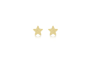 9ct Yellow Gold Star Stud Earring