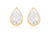 9ct Yellow Gold Cubic Zirconia Pear Shape Stud