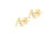 9ct Yellow Gold Initial 'A' Crystal Stud Earring