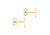 9ct Yellow Gold Initial 'A' Crystal Stud Earring