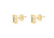 9ct Yellow Gold Initial 'B' Crystal Stud Earring