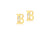 9ct Yellow Gold Initial 'B' Crystal Stud Earring