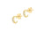 9ct Yellow Gold Initial 'C' Crystal Stud Earring