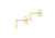 9ct Yellow Gold Initial 'C' Crystal Stud Earring