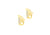 9ct Yellow Gold Initial 'D' Crystal Stud Earring