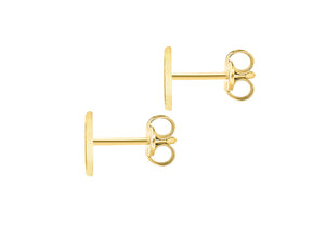 9ct Yellow Gold Initial 'D' Crystal Stud Earring