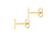 9ct Yellow Gold Initial 'D' Crystal Stud Earring