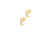 9ct Yellow Gold Initial 'E' Crystal Stud Earring