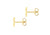 9ct Yellow Gold Initial 'E' Crystal Stud Earring