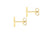 9ct Yellow Gold Initial 'F' Crystal Stud Earring