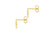 9ct Yellow Gold Initial 'G' Crystal Stud Earring