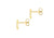 9ct Yellow Gold Initial 'I' Crystal Stud Earring