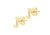 9ct Yellow Gold Initial 'J' Crystal Stud Earring