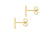 9ct Yellow Gold Initial 'J' Crystal Stud Earring