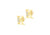 9ct Yellow Gold Initial 'K' Crystal Stud Earring