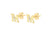 9ct Yellow Gold Initial 'M' Crystal Stud Earring