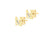9ct Yellow Gold Initial 'N' Crystal Stud Earring