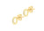 9ct Yellow Gold Initial 'O' Crystal Stud Earring
