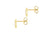 9ct Yellow Gold Initial 'O' Crystal Stud Earring
