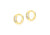 9ct Yellow Gold Initial 'O' Crystal Stud Earring