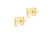 9ct Yellow Gold Initial 'P' Crystal Stud Earring