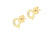 9ct Yellow Gold Initial 'Q' Crystal Stud Earring