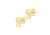 9ct Yellow Gold Initial 'S' Crystal Stud Earring