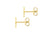 9ct Yellow Gold Initial 'S' Crystal Stud Earring