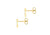 9ct Yellow Gold Initial 'T' Crystal Stud Earring
