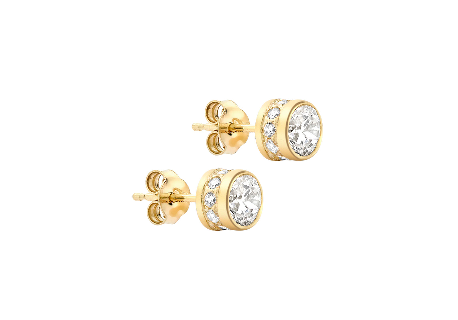 9ct Yellow Gold 5mm Cubic Zirconia Studs