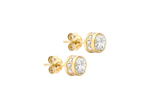 9ct Yellow Gold 5mm Cubic Zirconia Studs