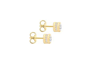 9ct Yellow Gold 5mm Cubic Zirconia Studs