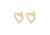 9ct Yellow Gold Crystal Set Heart Stud Earring