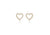 9ct Yellow Gold Crystal Set Heart Stud Earring