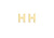 9ct Yellow Gold Initial H Stud Earrings