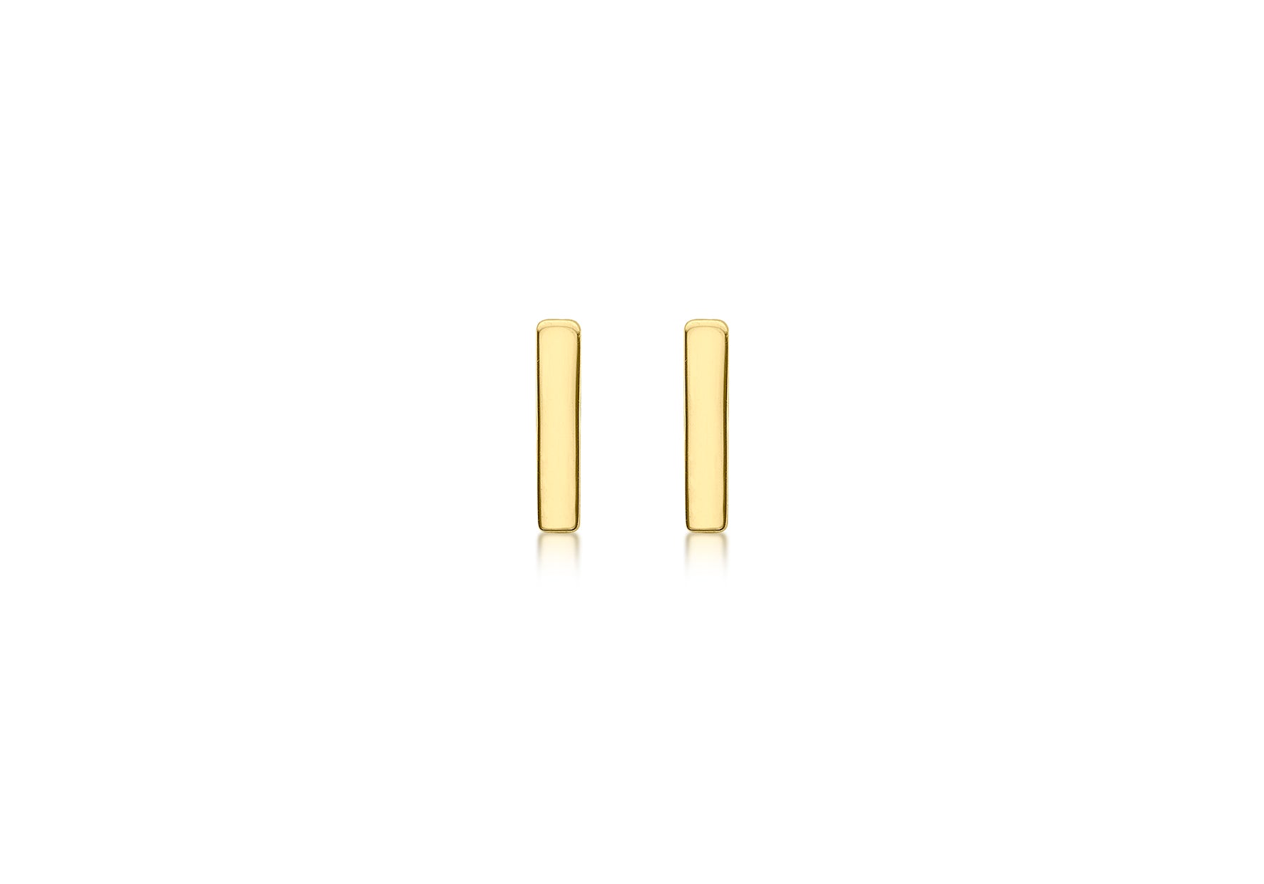 9ct Yellow Gold Initial I Stud Earrings