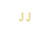 9ct Yellow Gold Initial J Stud Earrings