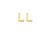 9ct Yellow Gold Initial L Stud Earrings