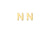9ct Yellow Gold Initial N Stud Earrings