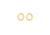 9ct Yellow Gold Initial O Stud Earrings