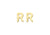 9ct Yellow Gold Initial R Stud Earrings