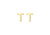 9ct Yellow Gold Initial T Stud Earrings