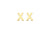 9ct Yellow Gold Initial X Stud Earrings