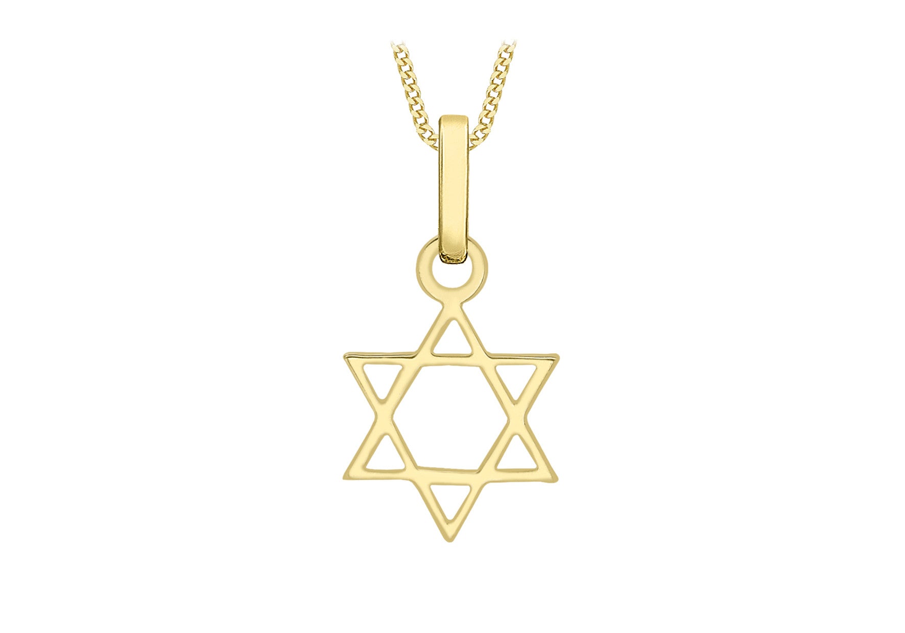 9ct Yellow Gold Small Star of David Pendant