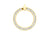 9ct Yellow Gold Open Circle Cubic Zirconia Pendant