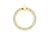 9ct Yellow Gold Open Circle Cubic Zirconia Pendant