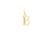 9ct Yellow Gold Crystal Initial 'B' Necklace